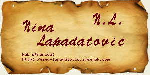 Nina Lapadatović vizit kartica